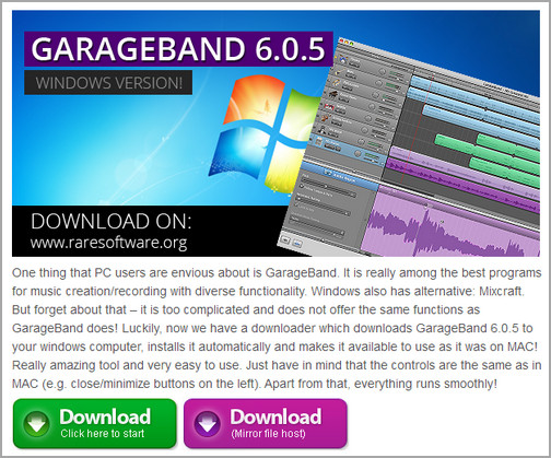 Free Of Garageband For Windows Vista